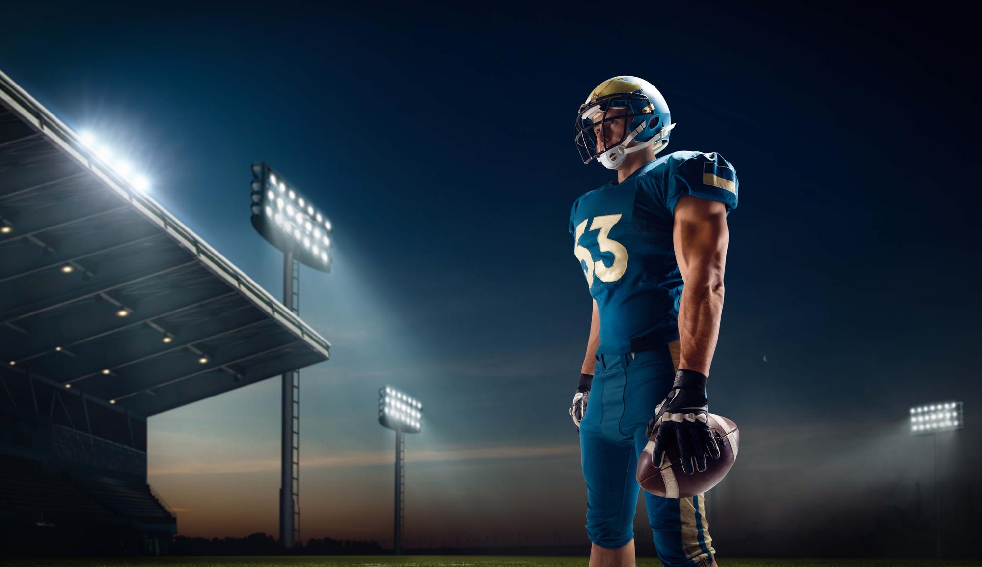 Football player on the field