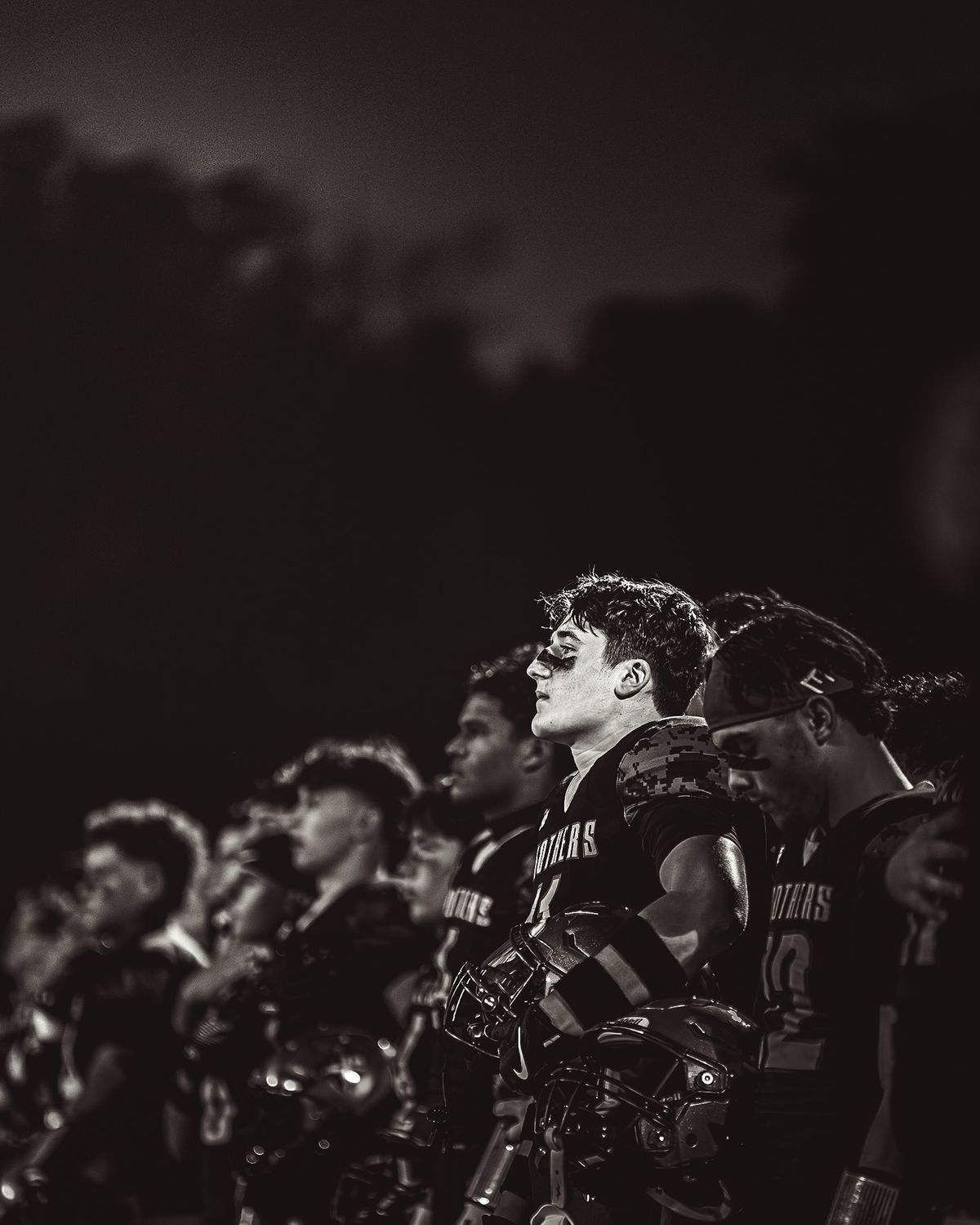 Group of football players preparing for the season